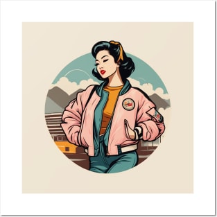 Blossoming Bomber  Princess Casual Fashion Jacket Posters and Art